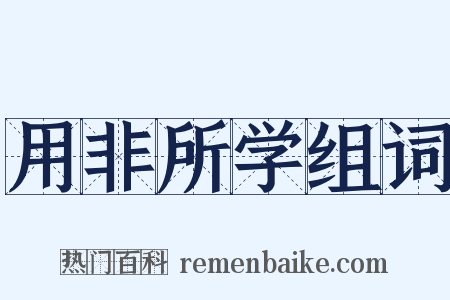用非所学组词是什么意思的图片